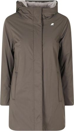 K-Way Giacca K-Way Sophie Twill Soft Beaver - - Coats - Donna - Marrone - S