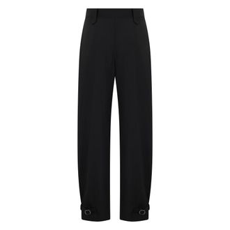Moorer Karly Wijde Broek - Dames - Broeken - Zwart - Maat: XS Wol