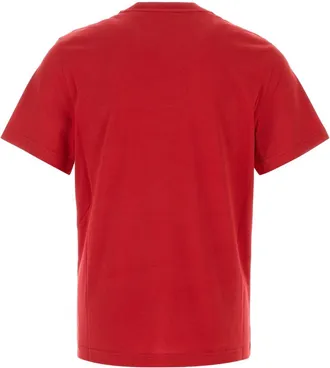 Moncler Logo-Patched Cotton T-Shirt - Red