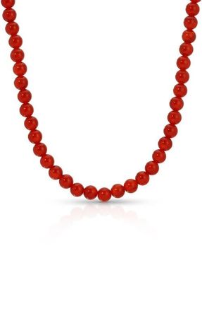 Kozakh Carnelian Beaded Necklace, 6mm in Gold/red at Nordstrom