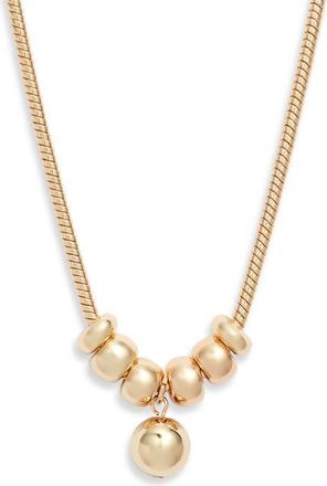 Nordstrom Beaded Orb Pendant Necklace in Gold at Nordstrom