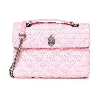 Kurt Geiger Cross Body Bags, female, Pink, Size: ONE SIZE Raffia Kensington Bag