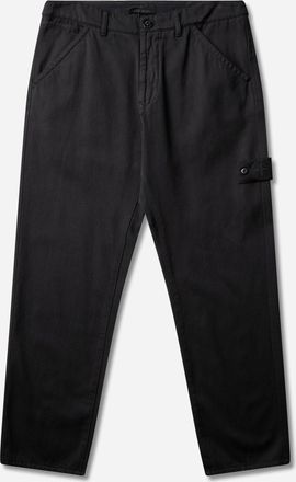 Stone Island Men s Ghost Raw Hand Wool Cotton Gabardine Trousers Black