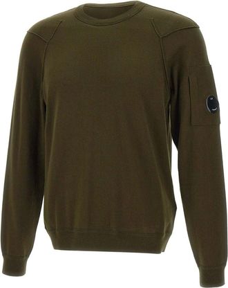 C.P. Company C.p. Company, Truien & Vesten, Heren, Groen, S, Katoen, Sea Island Crewneck Lens Knit
