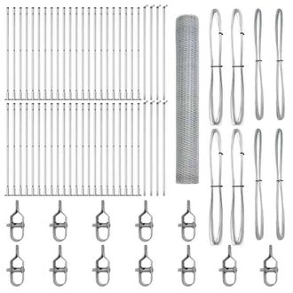 Berkfield Home Hexagon Fence 1, 2x100 m Galvanised Steel in Silver
