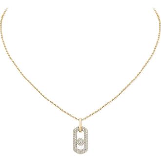Messika So Move Diamond Pav&eacute; 18K Gold Necklace in Yellow Gold at Nordstrom