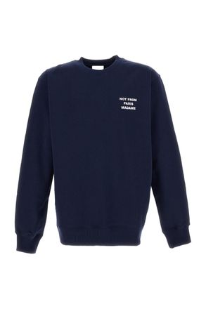 Dr&ocirc;le de Monsieur Statement Crewneck Sweatshirt with Embroidered Details