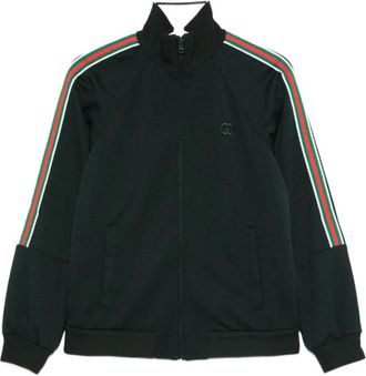 Gucci Sweater met ritssluiting - Dames - Vesten met rits - Groen - M - Hoodies & sweatvesten