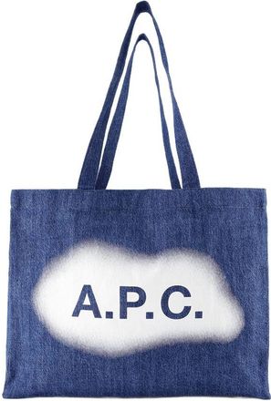 A.P.C. Unisex Diane Tote Blue Cotton