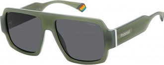 Polaroid Womens PLD-6209-S-X-1ED PLD 6209 S X 55 1ED Sunglasses - Green - One Size