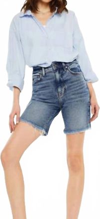 Kancan Ultra High Rise Bermuda Shorts In Blue