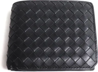 Bottega Veneta Black Leather Wallet (Bi-Fold) (Pre-Owned)