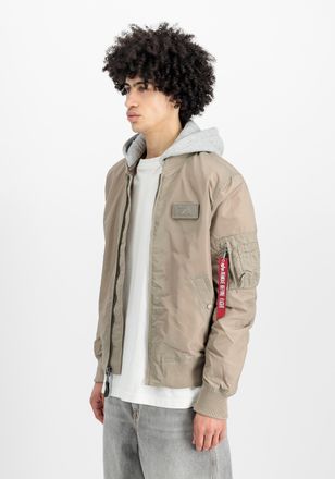 Alpha Industries Bomberjacke ALPHA INDUSTRIES MA-1 TT Hood Light, Herren, Gr. XXL, beige (vintage sand), Obermaterial: 100% Nylon, Futter: 100% Nylon, Kapuze: 75% Baum