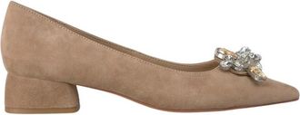Alma En Pena Sieraad broche schoen - Dames - Pumps - Bruin - 39 EU - Schoenen