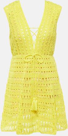 Anna Kosturova Bianca cotton crochet minidress