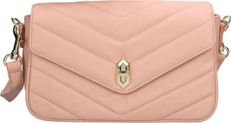 Lancaster Soft Matelass&eacute; Crossbody Tas - Dames - Schoudertassen - Roze - ONE Size - Leer - Tassen