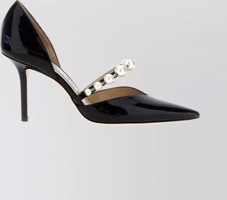 Jimmy Choo London aurelie pearl stiletto patent pumps