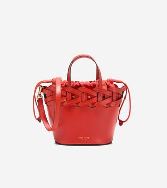 Cole Haan Womens Juliette Small Tote Crossbody Bag - Orange