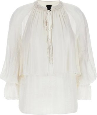 Pinko Pinko, Dames, Blouses & Shirts, Wit, Maat: 2XS Satijn