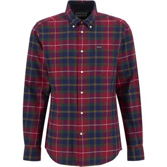 Barbour Casual Shirts, male, Red, S, Tailored Winterberry Tartan Sleeved Shirt