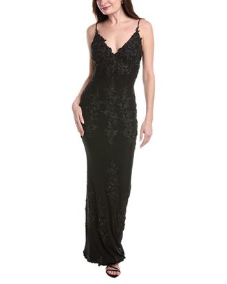 Issue New York Applique Lace Tulle Gown