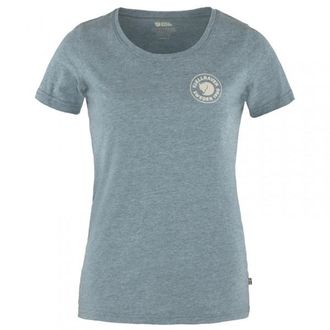 Fj&auml;llr&auml;ven 1960 Logo T-Shirt f&uuml;r Damen | grau/t&uuml;rkis