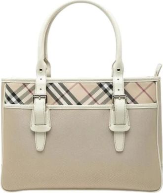 Burberry Pre-owned Handbags, female, Beige, Size: ONE SIZE Pre-owned Nova Check Handbag