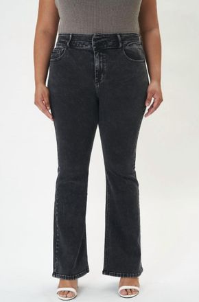 Kancan Jovi Ultra High Rise Flare Jeans - Plus Size In Black