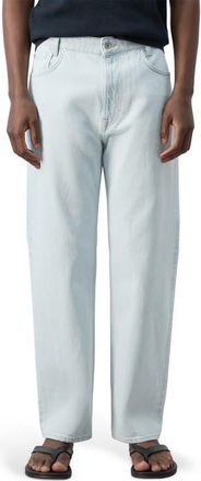 Mango Relaxed Straight Leg Jeans in Bleach Blue at Nordstrom, Size 31