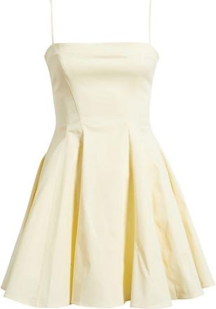House of CB Dolly Stretch Cotton Fit & Flare Cocktail Dress in Lemon at Nordstrom, Size X-Small