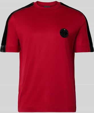 Emporio Armani T-Shirt mit Label-Detail in Rot, Größe XXL