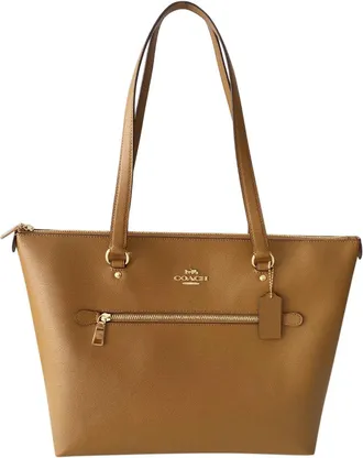 Coach caramel leather shoulder tote bag