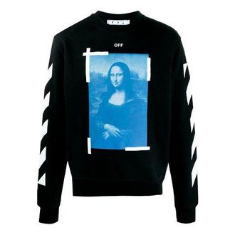 Off-white SS21 Printing Pattern Round Neck Black OMBA025R21FLE0031001