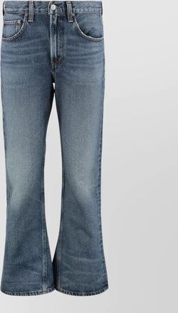 A Gold E mid rise flared jeans ankle length