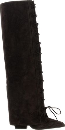 PARIS TEXAS jane Fold Over Lace Up Boots