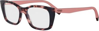 Fendi Way Optisch Montuur - Dames - Brillen - Bruin - 53 MM - Accessoires