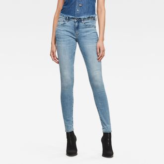 G-Star 3301 Mid Skinny Jeans - Midden blauw - Dames