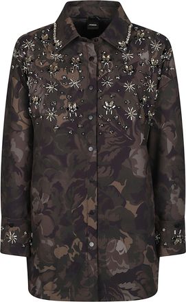 Pinko Floral Camouflage Barengo Long Sleeve Polyester Jacket