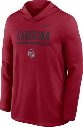 Nike South Carolina Sideline Nike Mens Dri-FIT College Long-Sleeve Hooded Top in Red | IW4950-613