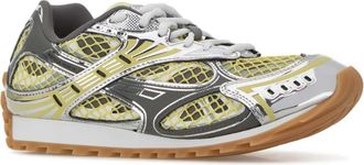 Bottega Veneta Womens Multicolor Orbit Sneakers Silveryyellow