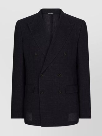 Dolce & Gabbana linen double-breasted blazer