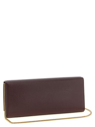 Saint Laurent Womens Kate Clutch Bordeaux Calfskin Leather