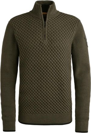 PME Legend Half Zip Pullover - Heren - Coltruien - Groen - 2XL - Katoen - Truien & Vesten