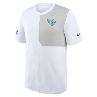 Nike Jacksonville Jaguars Sideline Coach Nike Mens Dri-FIT NFL Top in White | 03B20CEB9N-58P