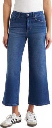 1822 Denim Better Butter High Rise Wide Leg Crop Jeans In Blue