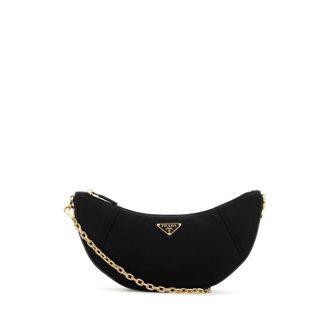Prada Black Re-Nylon Prada Demi-Lune Shoulder Bag