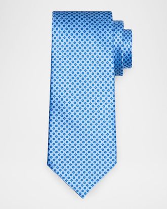Stefano Ricci Mens Micro-Geometric Silk Tie