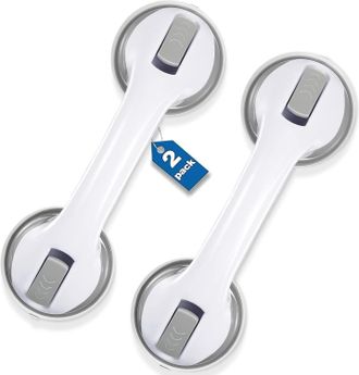 OEM Juego De 2 Barras De Apoyo Para Ducha, Barras De Seguridad De 30 Cm Con Potentes Ventosas, Adecuadas Para Personas Mayores Y Personas Con Movilidad Re