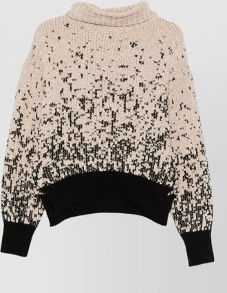 Alysi intarsia knit turtleneck sweater