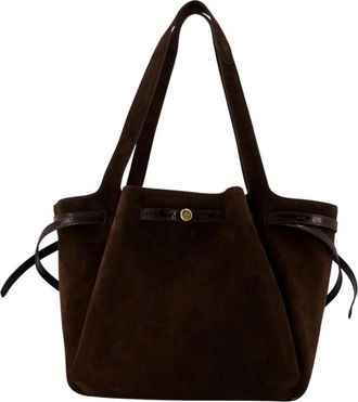 Tory Burch Romy Suede Tote - Dames - Shoppers - Bruin - ONE Size - Su&egrave;de - Tassen